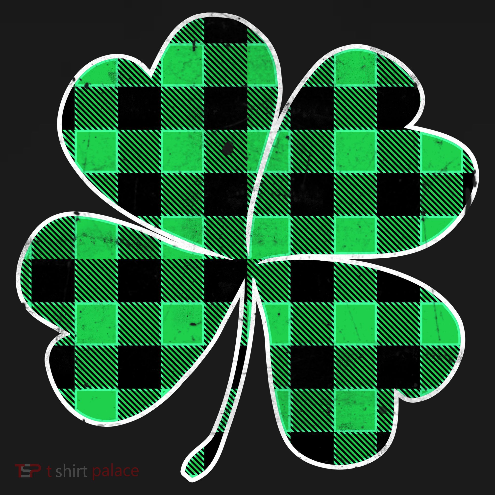 Buffalo Plaid Vintage Clover T-Shirt