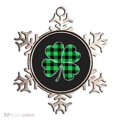Buffalo Plaid Vintage Clover Ornament