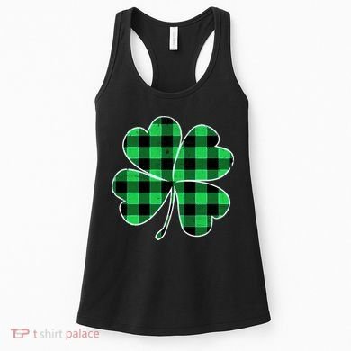 Buffalo Plaid Vintage Clover Women's Tank Top