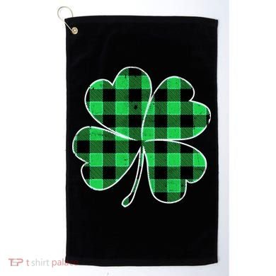 Buffalo Plaid Vintage Clover Golf Towel