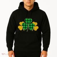 Buffalo Shamrock Plaid Irish Clovers Hoodie thumb 2