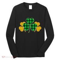 Buffalo Shamrock Plaid Irish Clovers Long Sleeve Shirt thumb 0