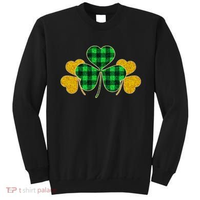 Buffalo Shamrock Plaid Irish Clovers Sweatshirt
