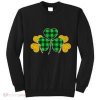 Buffalo Shamrock Plaid Irish Clovers Sweatshirt thumb 0