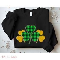 Buffalo Shamrock Plaid Irish Clovers Sweatshirt thumb 2