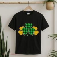 Buffalo Shamrock Plaid Irish Clovers T-Shirt thumb 2