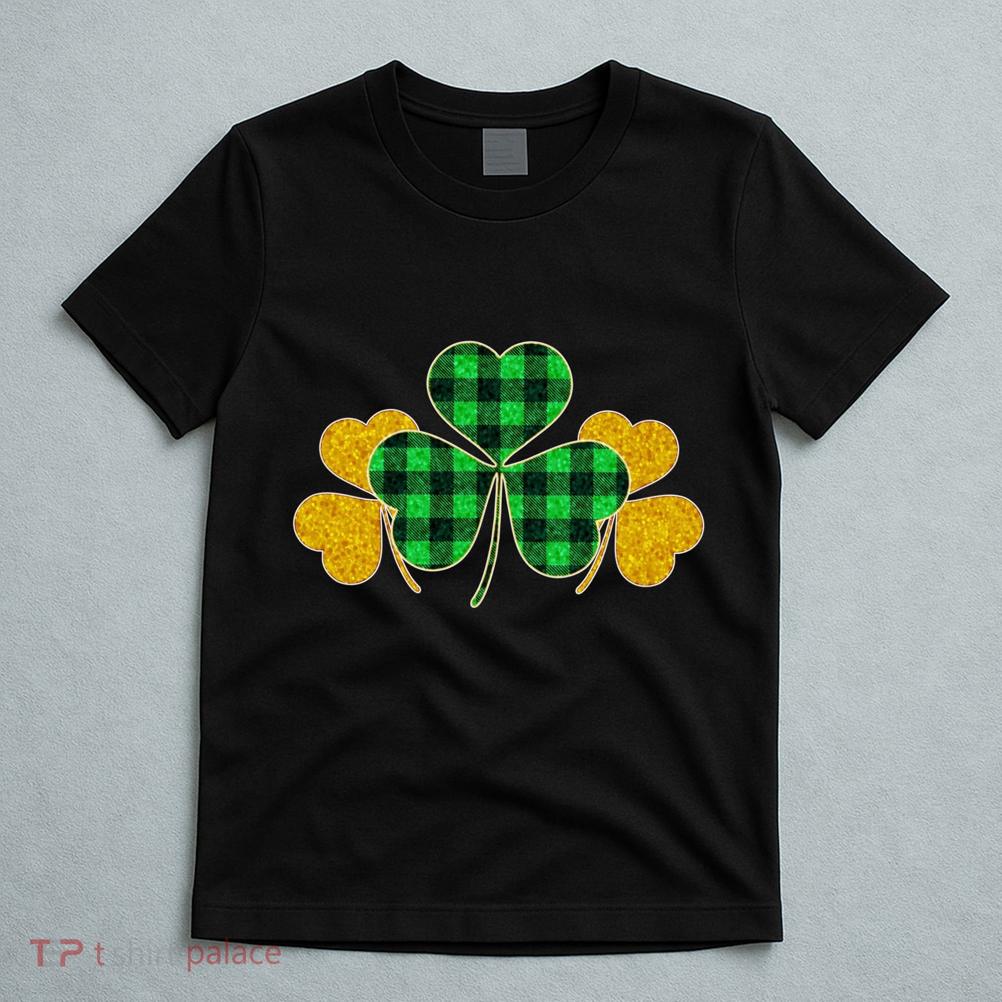 Buffalo Shamrock Plaid Irish Clovers T-Shirt