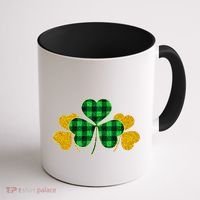 Buffalo Shamrock Plaid Irish Clovers Coffee Mug thumb 1