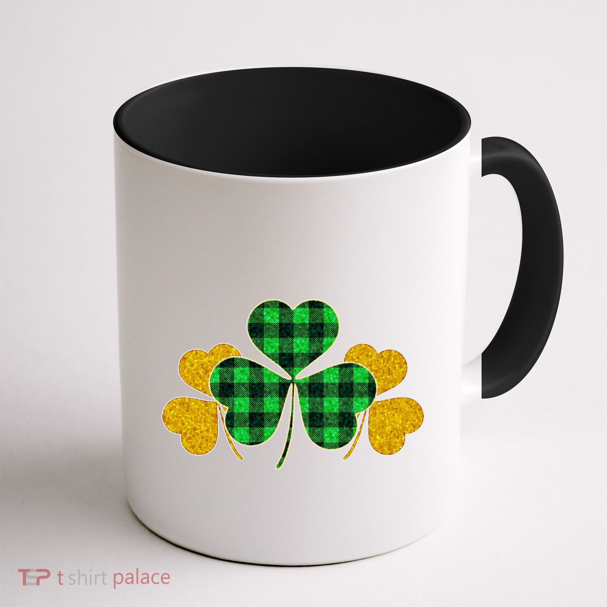 Buffalo Shamrock Plaid Irish Clovers Coffee Mug