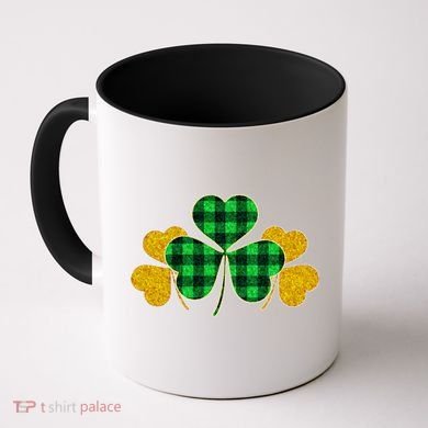 Buffalo Shamrock Plaid Irish Clovers Coffee Mug