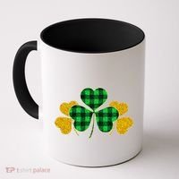 Buffalo Shamrock Plaid Irish Clovers Coffee Mug thumb 0