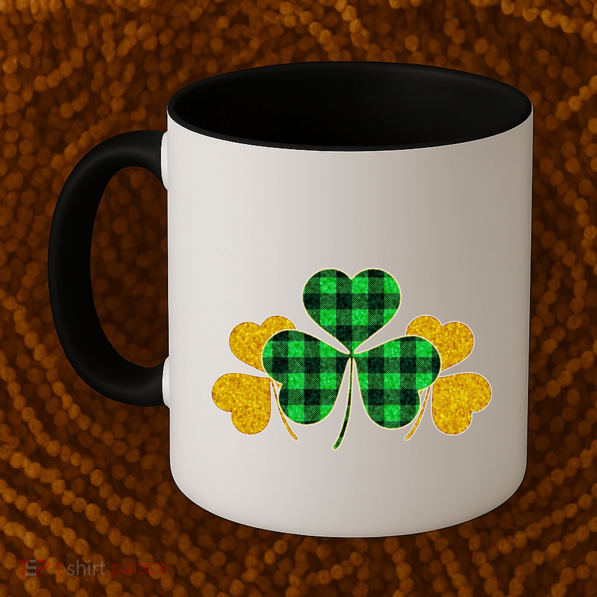 Buffalo Shamrock Plaid Irish Clovers Coffee Mug