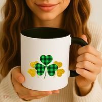 Buffalo Shamrock Plaid Irish Clovers Coffee Mug thumb 3