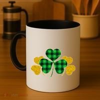 Buffalo Shamrock Plaid Irish Clovers Coffee Mug thumb 4