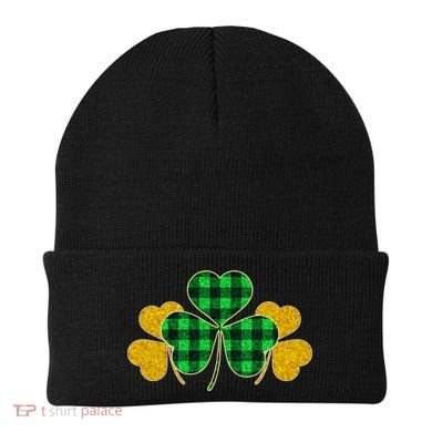 Buffalo Shamrock Plaid Irish Clovers Beanie