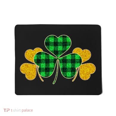 Buffalo Shamrock Plaid Irish Clovers Mousepad