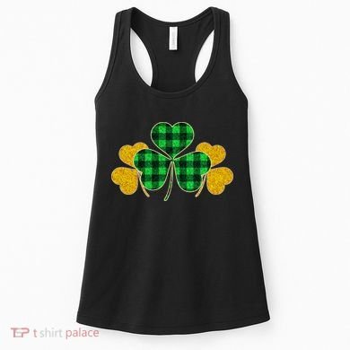 Buffalo Shamrock Plaid Irish Clovers Women's Tank Top
