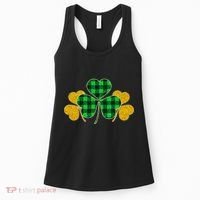 Buffalo Shamrock Plaid Irish Clovers Women's Tank Top thumb 0