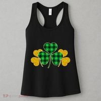 Buffalo Shamrock Plaid Irish Clovers Women's Tank Top thumb 3
