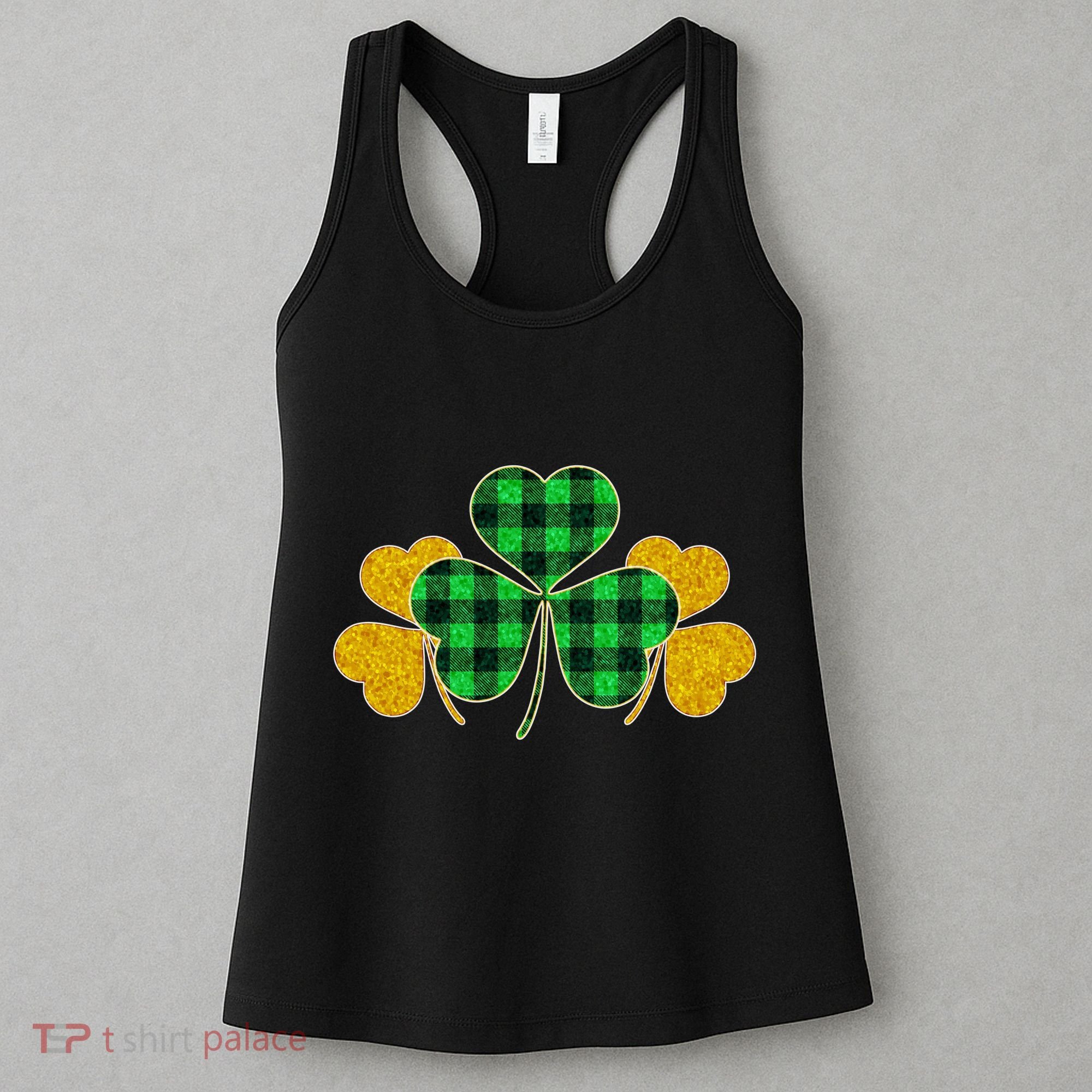 Buffalo Shamrock Plaid Irish Clovers Women's Tank Top