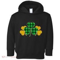 Buffalo Shamrock Plaid Irish Clovers Toddler Hoodie thumb 0