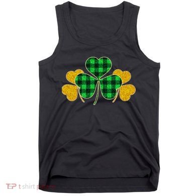 Buffalo Shamrock Plaid Irish Clovers Tank Top
