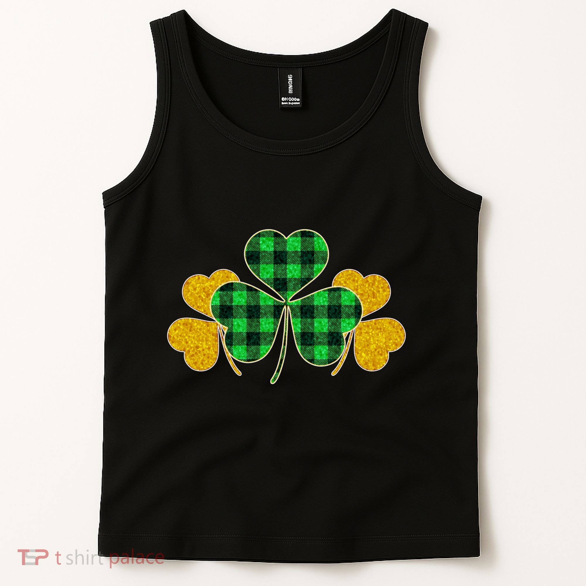 Buffalo Shamrock Plaid Irish Clovers Tank Top