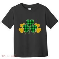 Buffalo Shamrock Plaid Irish Clovers Toddler T-Shirt thumb 0