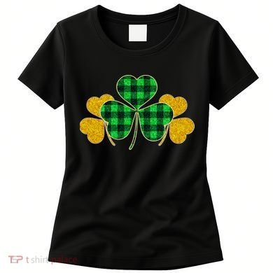 Buffalo Shamrock Plaid Irish Clovers Women's T-Shirt