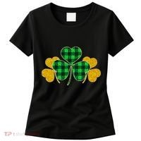 Buffalo Shamrock Plaid Irish Clovers Women's T-Shirt thumb 0