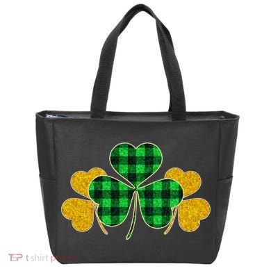 Buffalo Shamrock Plaid Irish Clovers Bag