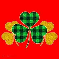 Buffalo Shamrock Plaid Irish Clovers Santa Hat thumb 1