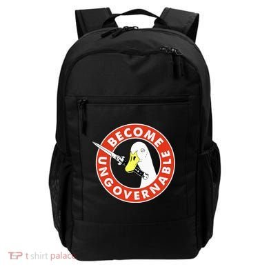 Become Ungovernable Goose Knife Funny Quote Backpack
