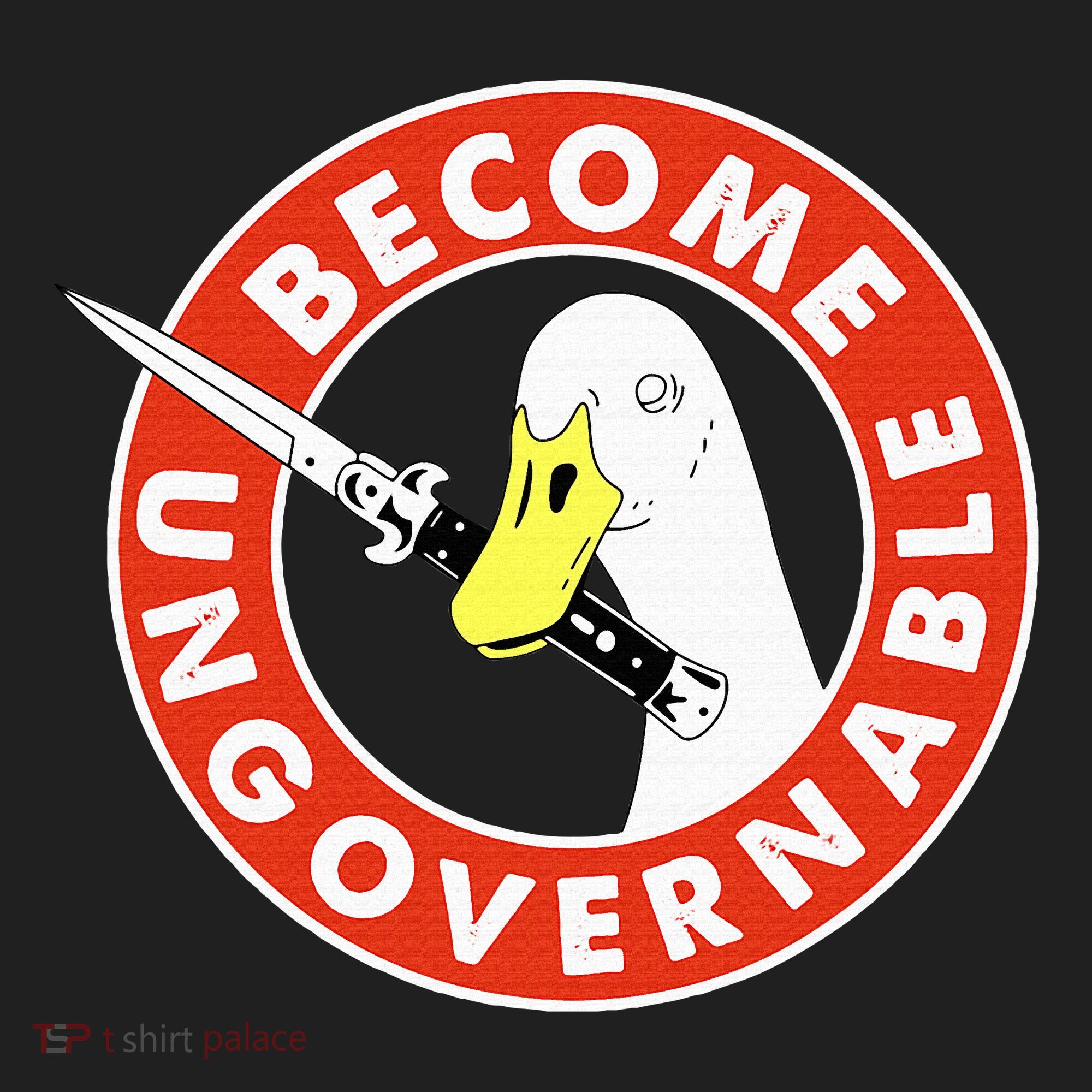 Become Ungovernable Goose Knife Funny Quote Beanie