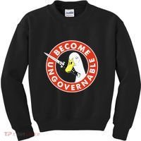 Become Ungovernable Goose Knife Funny Quote Kids Sweatshirt thumb 0