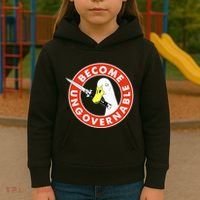 Become Ungovernable Goose Knife Funny Quote Kids Hoodie thumb 3