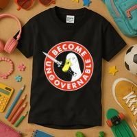 Become Ungovernable Goose Knife Funny Quote Kids T-Shirt thumb 3