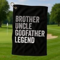 Brother Uncle Godfather Legend Favorite Best Uncle Meaningful Gift Golf Towel thumb 1