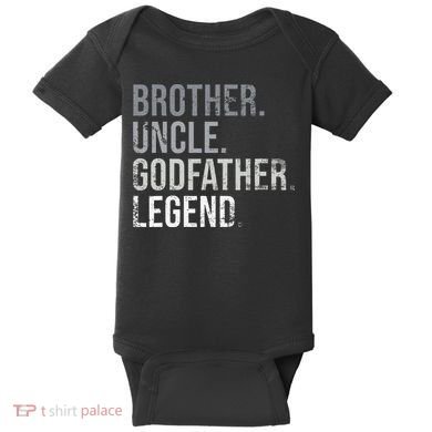 Brother Uncle Godfather Legend Best Funny Uncle Baby Bodysuit