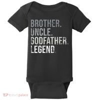 Brother Uncle Godfather Legend Best Funny Uncle Baby Bodysuit thumb 0