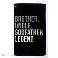 Brother Uncle Godfather Legend Best Funny Uncle Golf Towel thumb 0