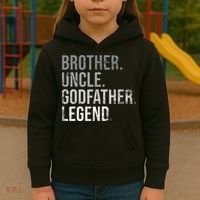 Brother Uncle Godfather Legend Best Funny Uncle Kids Hoodie thumb 3
