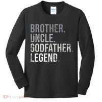 Brother Uncle Godfather Legend Best Funny Uncle Kids Long Sleeve Shirt thumb 0