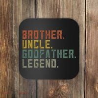 Brother Uncle Godfather Legend Fun Best Funny Uncle Coaster thumb 0