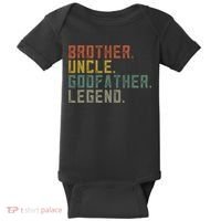 Brother Uncle Godfather Legend Fun Best Funny Uncle Baby Bodysuit thumb 0