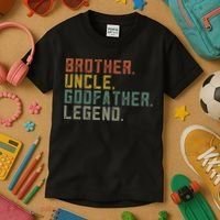 Brother Uncle Godfather Legend Fun Best Funny Uncle Kids T-Shirt thumb 3