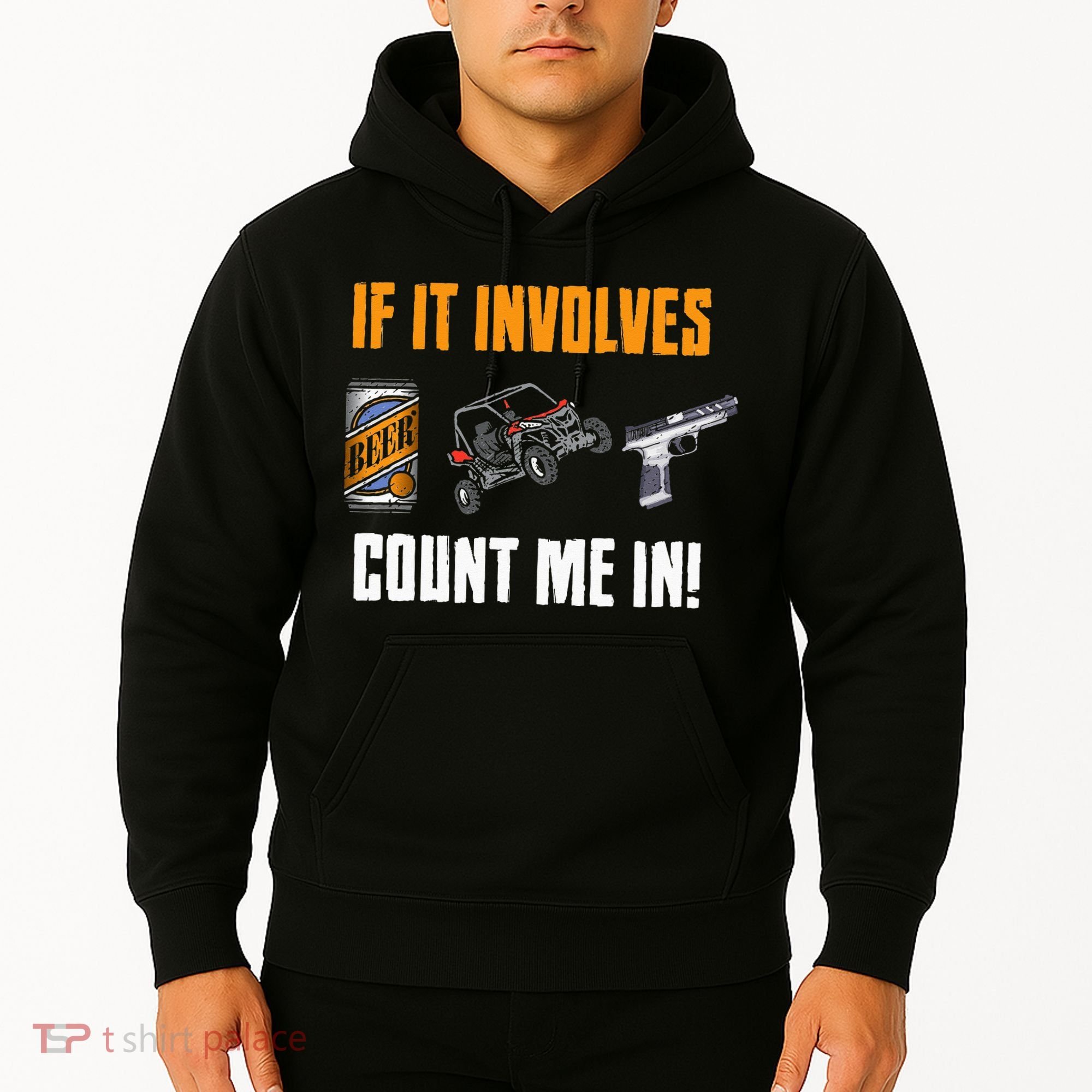 Beer UTV Guns Lover Four Wheeler Quad OffRoading SxS ATV Hoodie