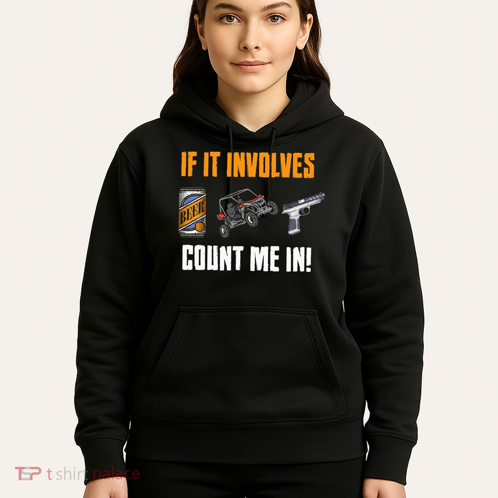 Beer UTV Guns Lover Four Wheeler Quad OffRoading SxS ATV Hoodie