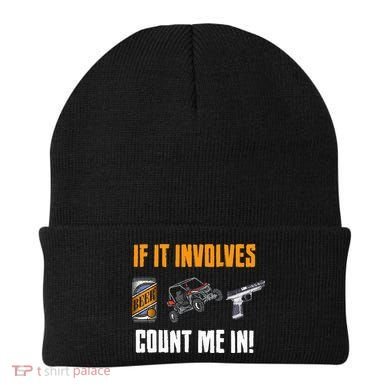 Beer UTV Guns Lover Four Wheeler Quad OffRoading SxS ATV Beanie