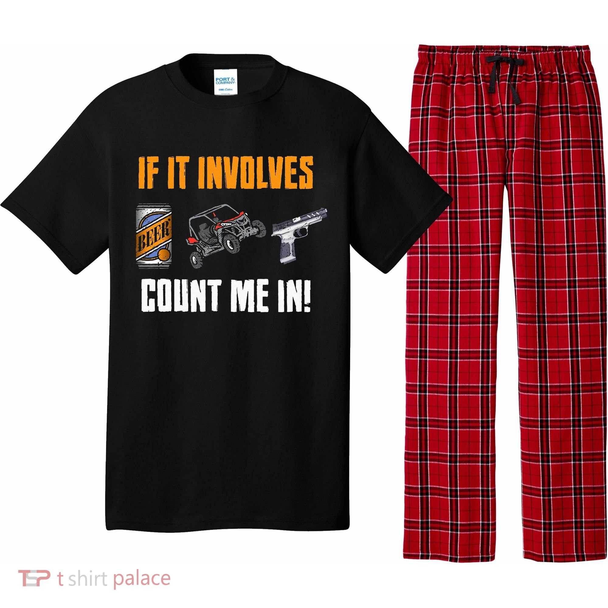 Beer UTV Guns Lover Four Wheeler Quad OffRoading SxS ATV Pajama Set